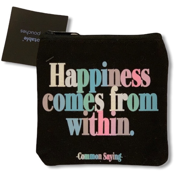 SPECIAL BUNDLE: Set of TWO 4.25” Quotable Positive Message Black Zip Minis - NWT - Picture 3 of 11